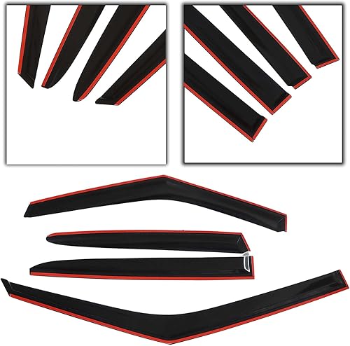 Miniatura 5 de Viseras laterales para ventana de ventilación, protección contra el sol, viento, lluvia, deflectores, montaje exterior, repuesto para Veloster