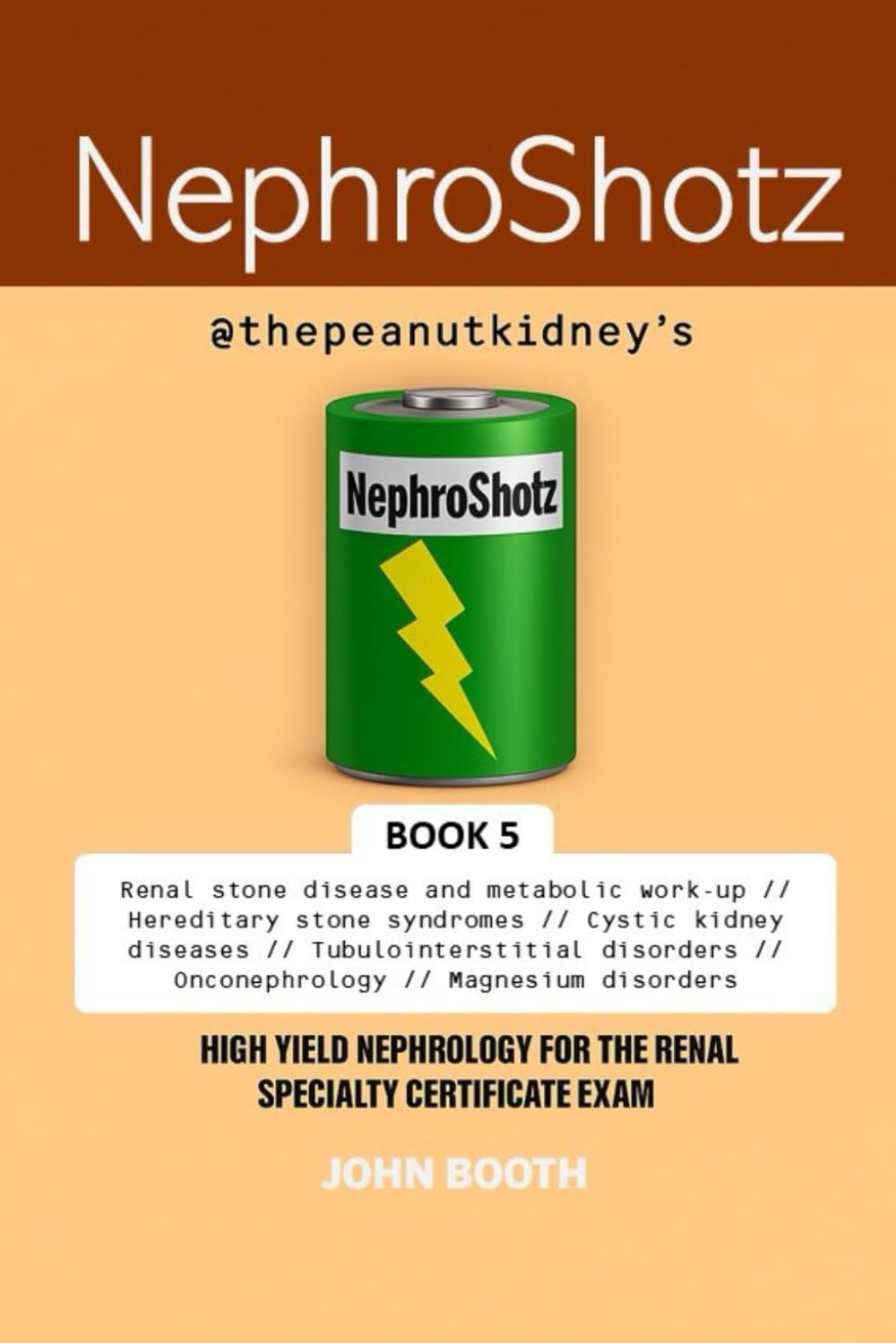NephroShotz Book 5: High Yield Nephrology for the Renal Specialty Certificate Exam