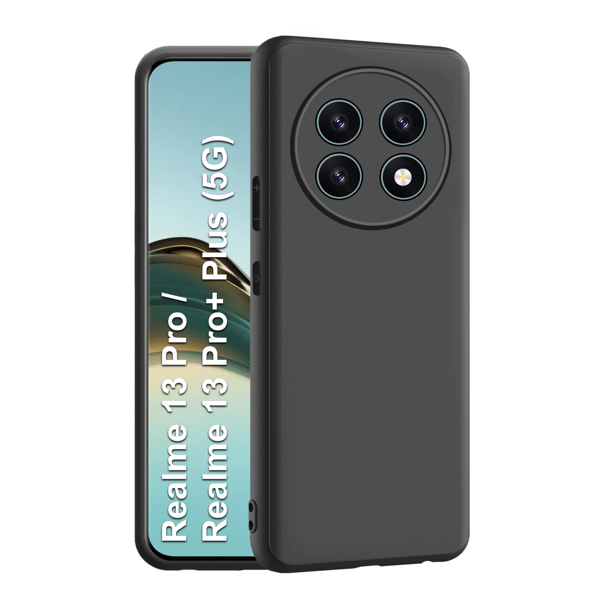 CEDO Realme 13 Pro / 13 Pro+ Plus (5G) Back Cover | Camera Bump Protection & Inner Velvet Fabric Lining | Ultra Slim Matte Soft Rubberised Case Cover (Black) (B0DG5JNQLJ) Amazon Price History, Amazon Price Tracker