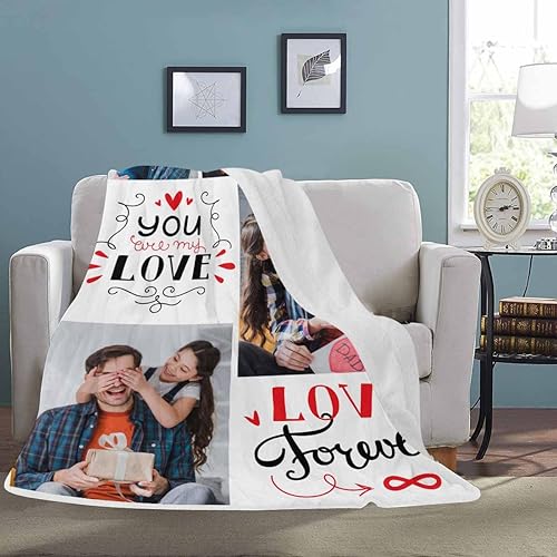 Miniatura 9 de Manta de música personalizada con código de Spotify, mantas personalizadas con fotos para parejas amantes, mantas de franela personalizadas con