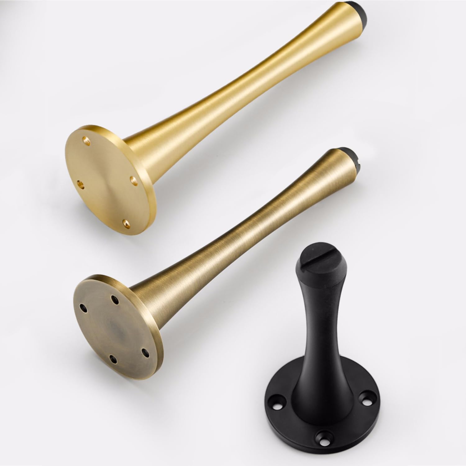 Regulowane metalowe nogi meblowe zestaw 4 DIY wymienne nóżki do sofy do szafki, łóżka, szafy, otomana, miedziane nogi stołowe ze śrubami 260 mm (10,24 cala) brąz