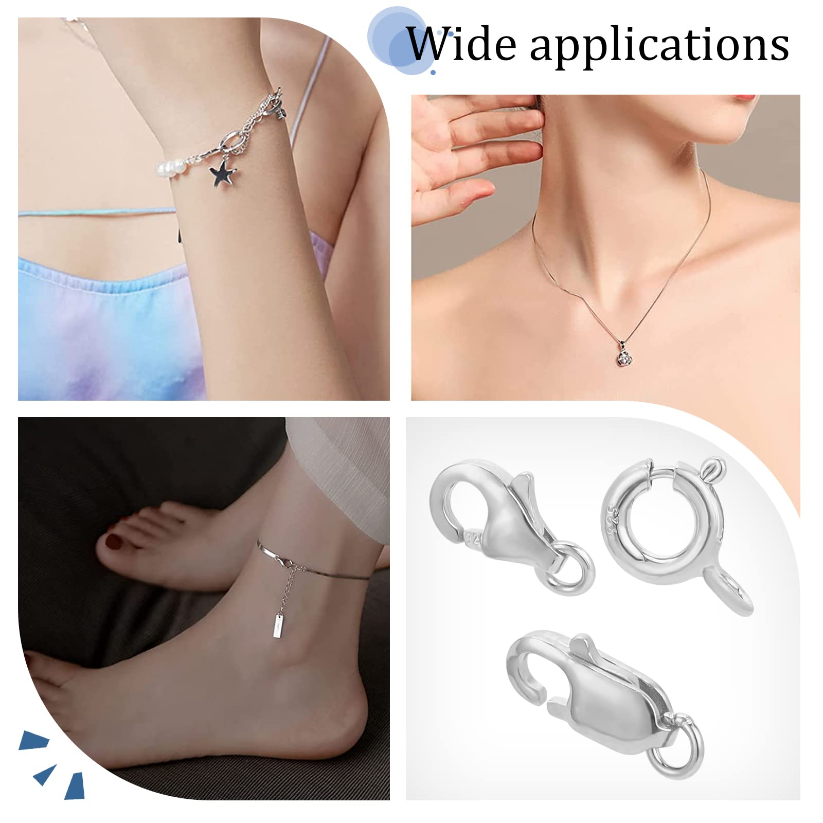 Fermoir Homster En Argent Sterling 925 Pour Bijoux DIY - Collier Et Bracelet