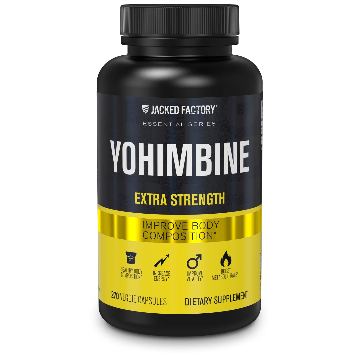 Yohimbine Extra Strength Supplement 2.5mg 270 Capsules for Energy