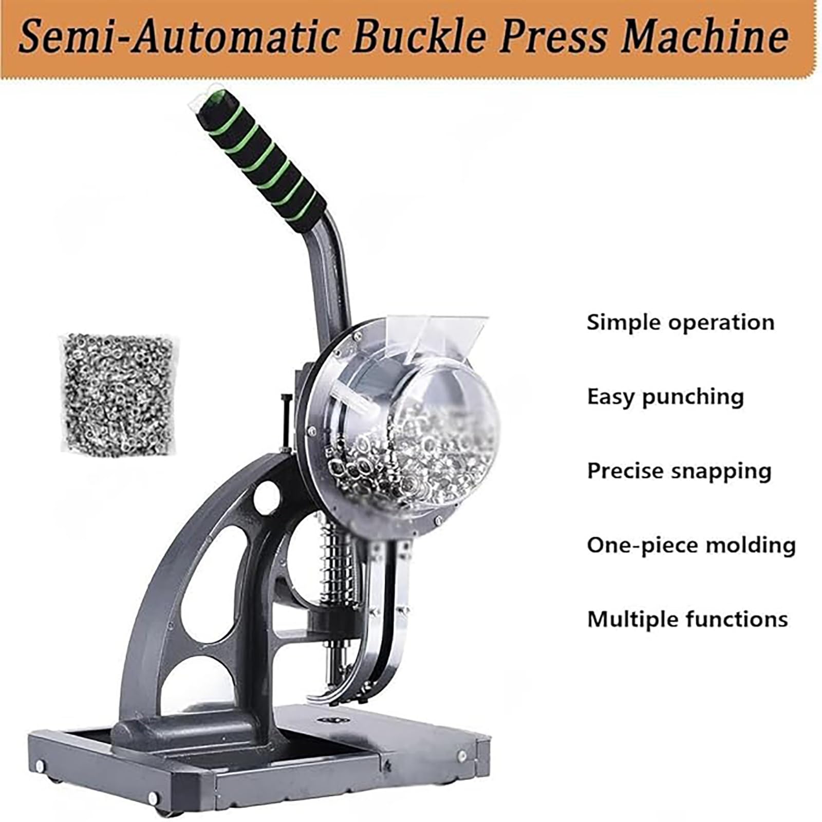 Perforadora manual para ojales, máquina perforadora de ojales semiautomática, herramienta manual para ojales y arandelas, ideal para colocar ojales fácilmente en cuero, lonas y carteles.(5.5mm)
