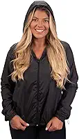 Jaqueta Corta Vento Feminina Liso Com Capuz Sem Estampa Blusa Agasalho Slim