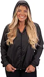 Jaqueta Corta Vento Feminina Liso Com Capuz Sem Estampa Blusa Agasalho Slim