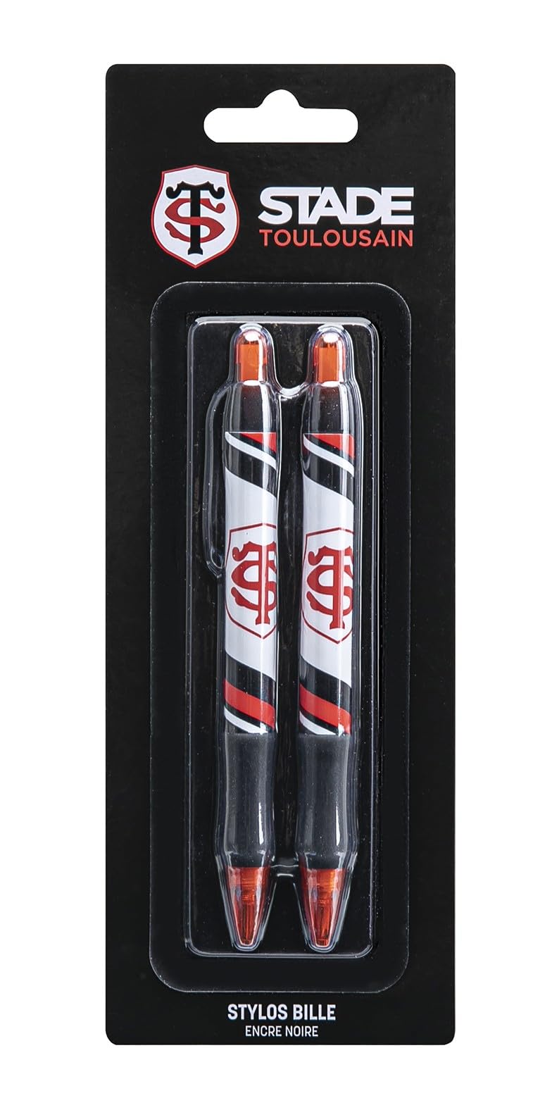 STADE TOULOUSAIN 2 x Stylo bille Collection officielle Toulouse Rugby
