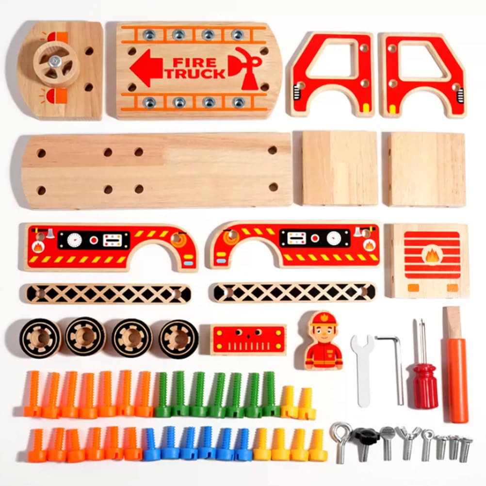 Camion Pompiers Bois Montessori Démonter