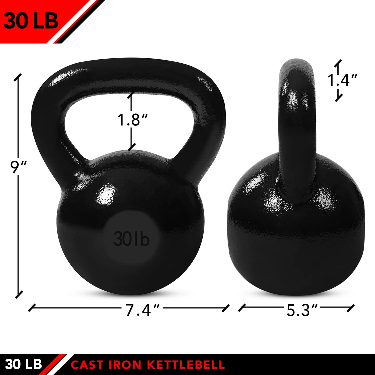 JFIT Pesas rusas de hierro fundido, opciones de peso de 5 a 60 libras, ejercicio balístico, fuerza central, fitness funcional, juego de entrenamiento con pesas, peso libre, accesorios de equipo