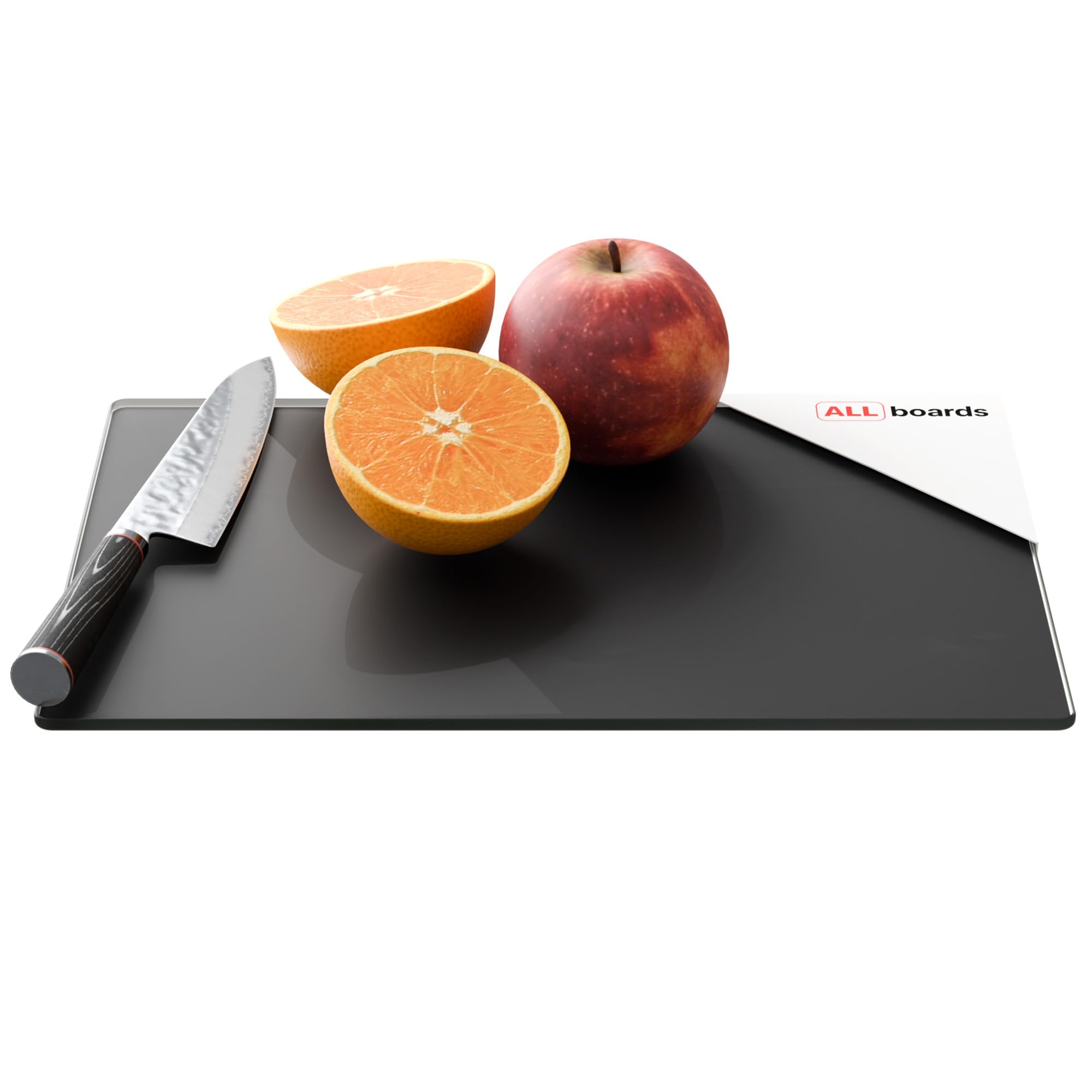 ALLboards Glass Chopping Board Black Classic Black 30x20cm Cutting Board Splashback Worktop Saver for Kitchen Hob Protection Hot Cover Heat Resistant Multi-Glass Plate Dishes Pad Work Surface — image 1
