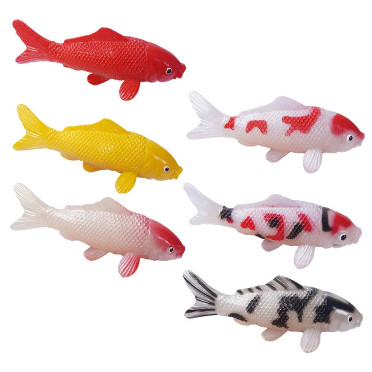 Operitacx 24 Stück Realistische Koi Fischmodell Aquarium Dekoration aus