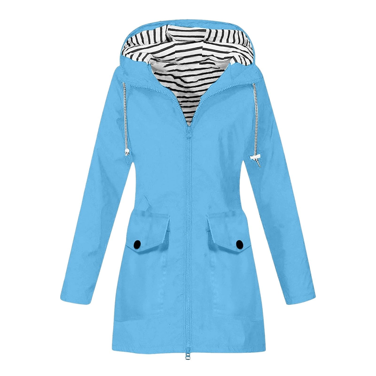 Chubasquero técnico de mujer estilo chaquetón cortavientos y parka para lluvia y frío 4