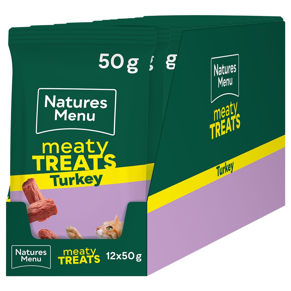 Natures Menu Cat Meaty Treats Turkey Snacks - 12 x 50g