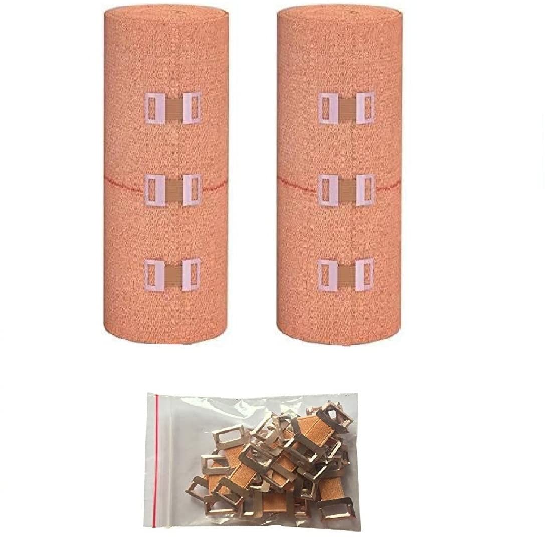 RARE OCEANS CREPE BANDAGE - WRIST WRAP STRAPS SUPPORT ELASTIC CREPE BANDAGE (PACK OF 2) 15CM X 4MTR - FREE 10 PICS BANDAGE BROWN CLIPS (B09RKMMCBL) Amazon Price History, Amazon Price Tracker