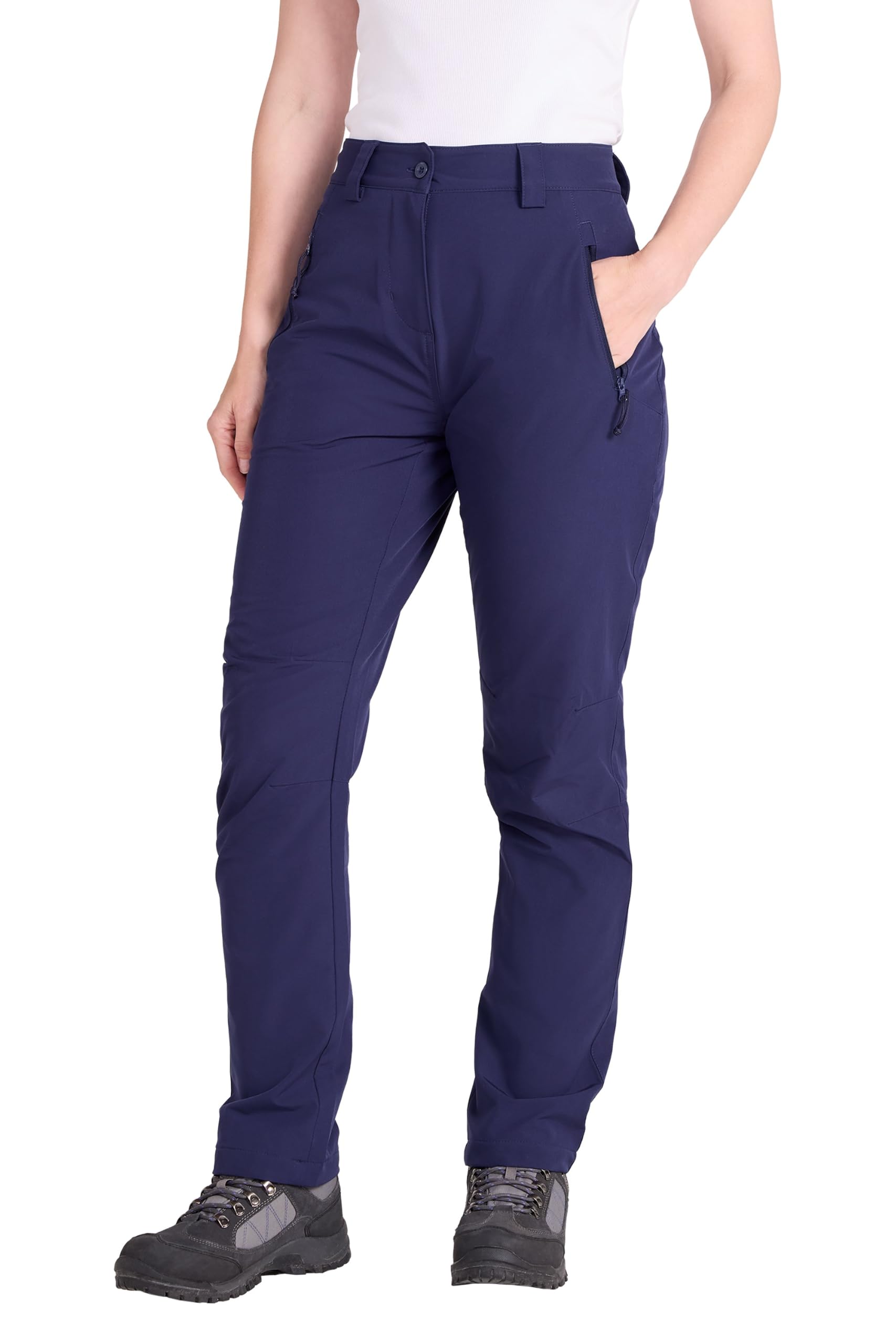 Mountain Warehouse Women's Navy 'Arctic Ii' Thermal Fleece Lined Trouser Warm Stretchy Outerwear Pants In | Size: 12
