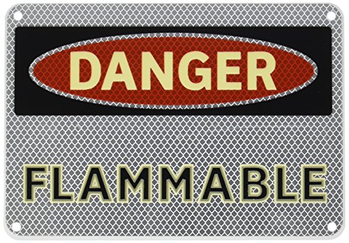 Panneau de danger inflammable Brady 102479 pour sécuriser les zones de stockage