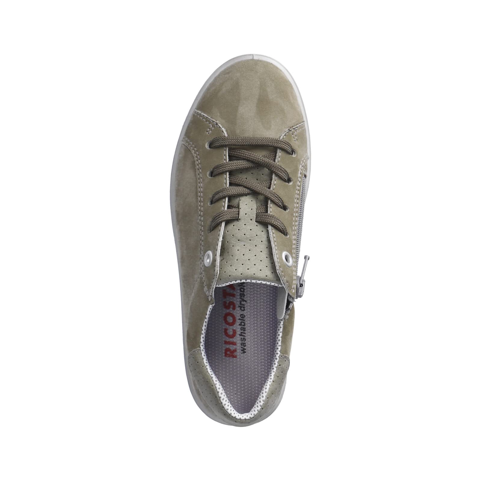 RICOSTA Dziewczęce Low-Top Sneaker JENNA, półbuty dziecięce, luźna wkładka, eukaliptus, 38 EU