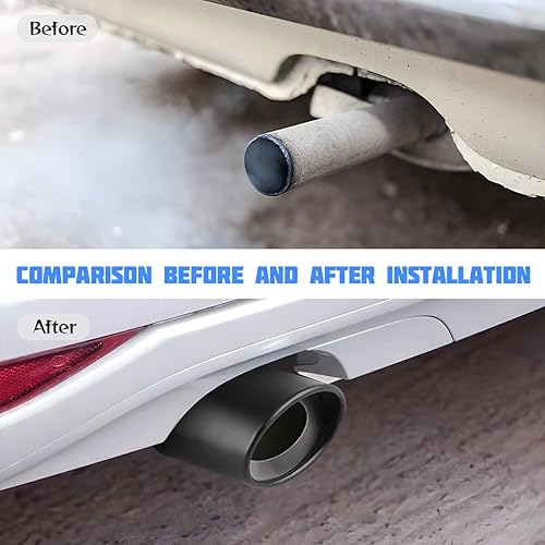 Miniatura 3 de Puntas de escape de acero inoxidable tubo de escape de automóvil modificación de silenciador entrada de 25 pulgadas salida de 32 pulgadas tubo
