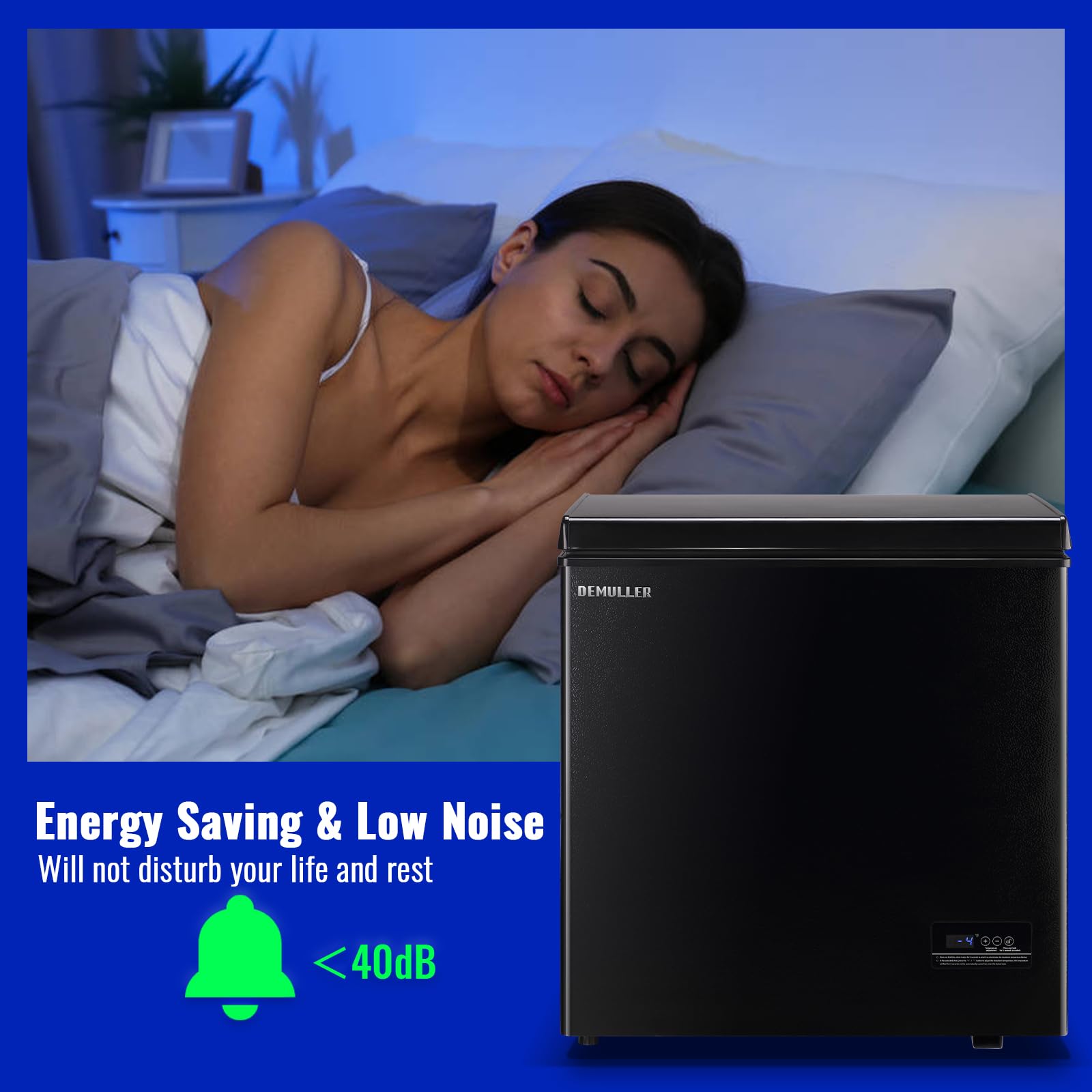 Demuller Chest Freezer With Electronic Panel, Accurate Temperature Display To 1 ℉ And Easy To Use 5.0 Cu.Ft Deep Freezing With 2 Removable Baskets White on Fridge.com - View 6