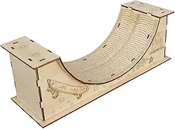 menolana Rampa de skate de dedo em madeira, adereços para presente, acessórios de treinamento de skate de alto desempenho, kit para pista de skate, brinquedo, U Shape Slope