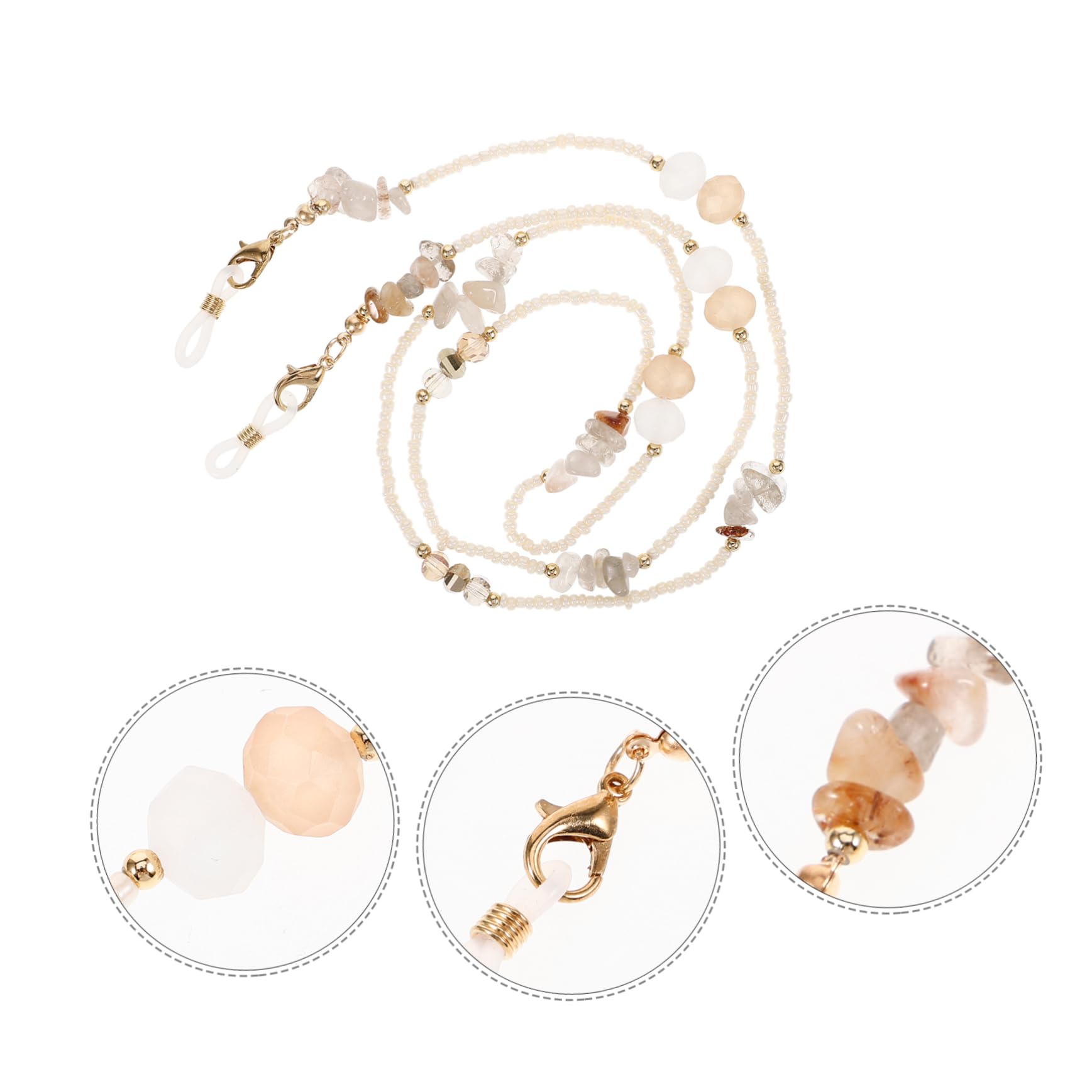 BESTYASH 5 Stück Kristall Brillenkette Brillen Halskettenhalter Für Damen Schlüsselband Für Brillen Brillenkette Brillenband Für Damen Masken Halskette Brillenhalter Brillenbänder