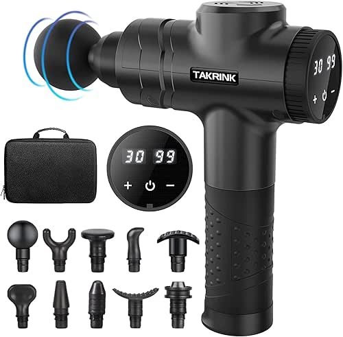 Pistolet de Massage Musculaire Masseur Massage Gun Ultra Silencieux avec