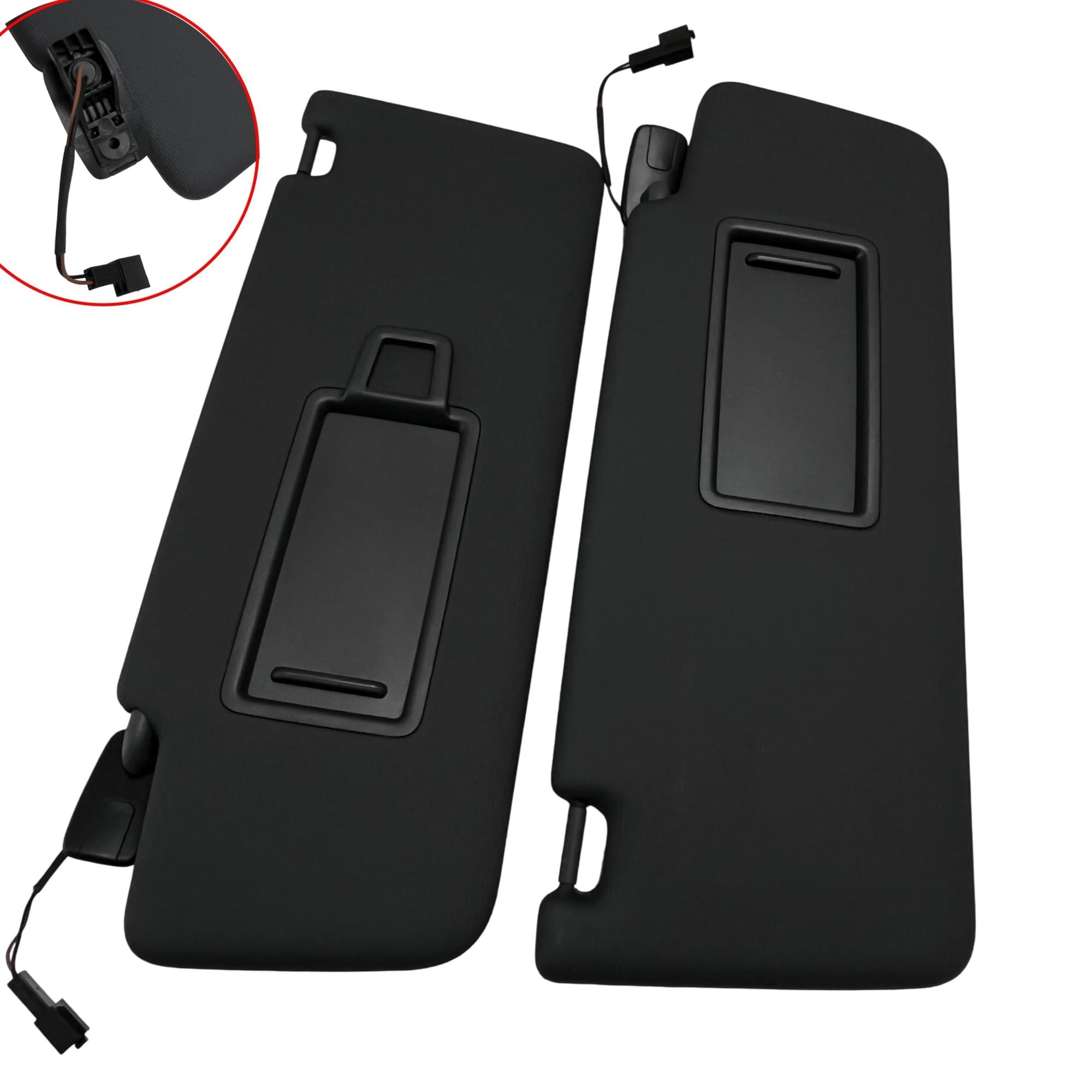 Rechte Sonnenblende Kosmetikspiegel For VW For Tiguan 2010-2016 Car Front Left Right Sun Visor Panel Makeup Mirror With Cable Light 5ND857551 5TD857551(R)