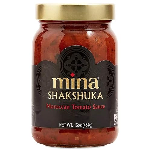 Mina Salsa Shakshuka salsa de tomate marroquà sin azúcar añadida keto deliciosa con huevos pasta pollo y más 16 onzas Mina Salsa Shakshuka salsa de tomate marroquà sin azúcar añadida keto deliciosa con huevos pasta pollo y más 16 onzas