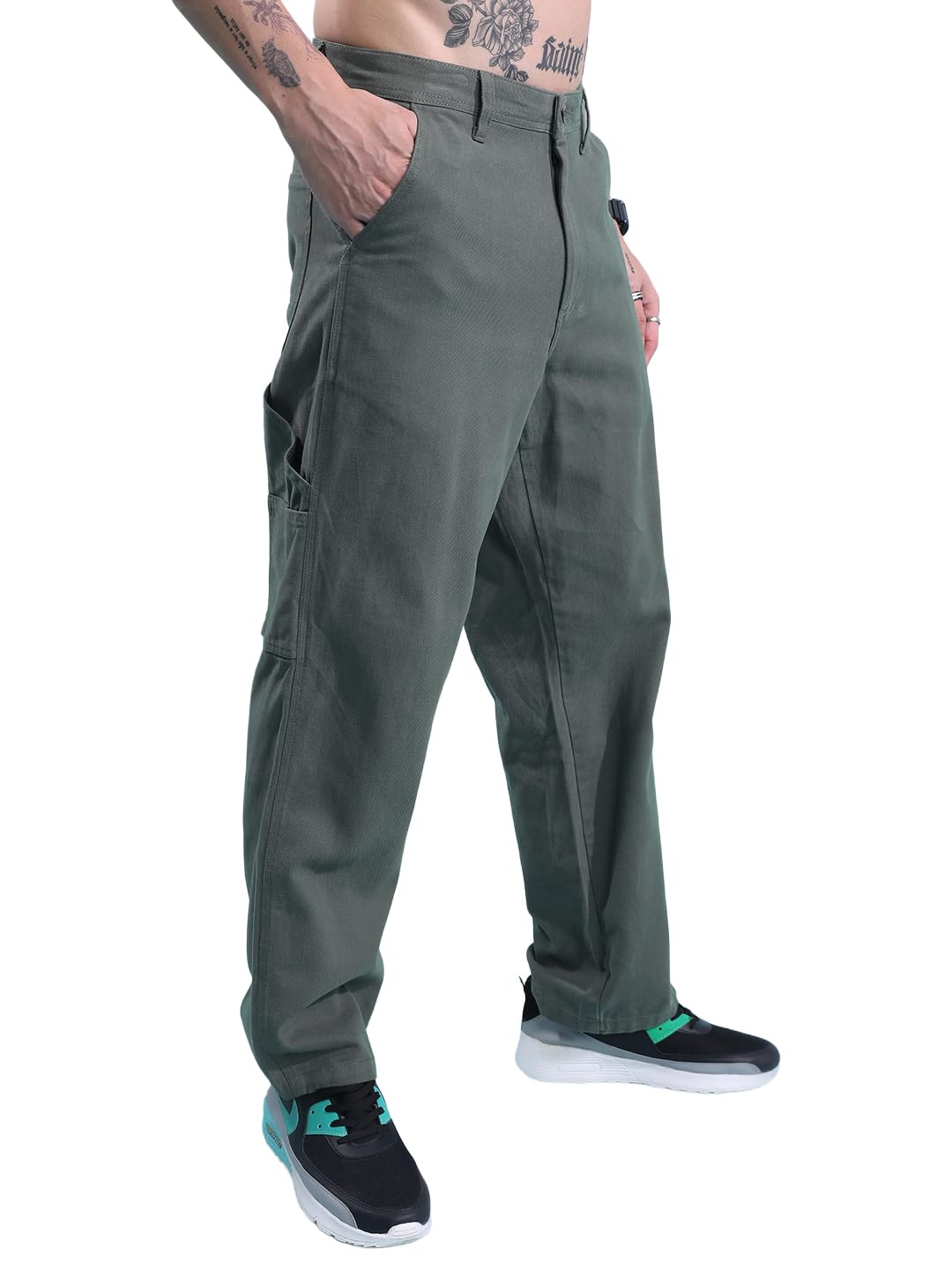 highlander Men's Relaxed Fit Chino Trousers | Flexible Fit | Trouser for Men | Men Trousers-picture-40