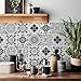 Produktbild HORIWE Fliesenaufkleber Mosaik Wandfliese Aufkleber 24 Stück PVC Fliesensticker Fliesen Marokko Selbstklebende Tapete Wasserdicht Wandaufkleber für Küche,Schrank,Möbel,Tisch