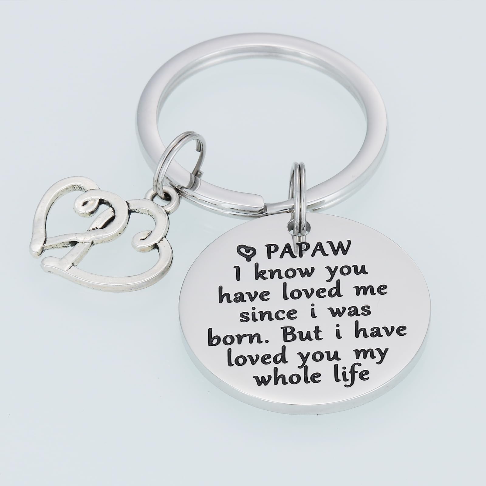 HUTIMY Papaw Keychain for Men - Grandkids Gift