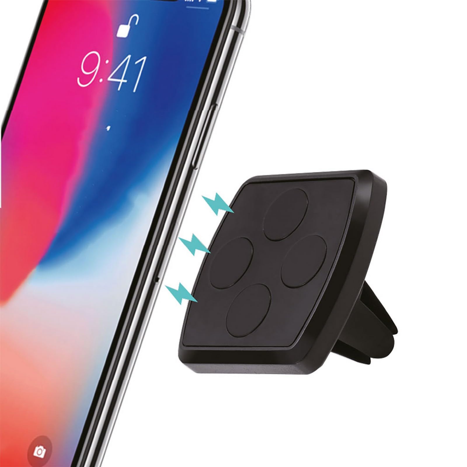 nextradeitalia 12PZ SUPPORTO SMARTPHONE MAGNETICO PER AUTOMOBILE nero