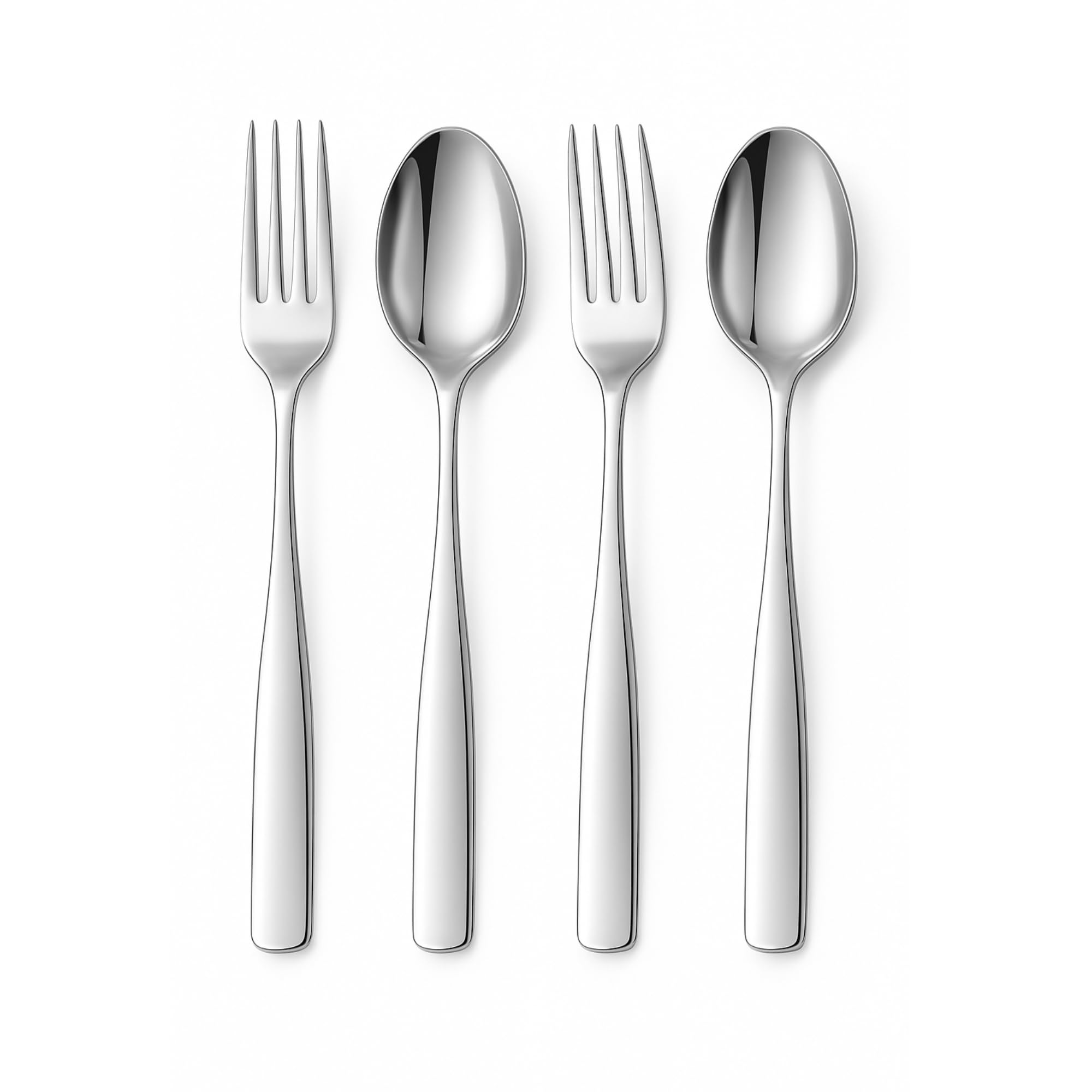 Korean Flatware Set - 4 Piece Stainless Steel -12