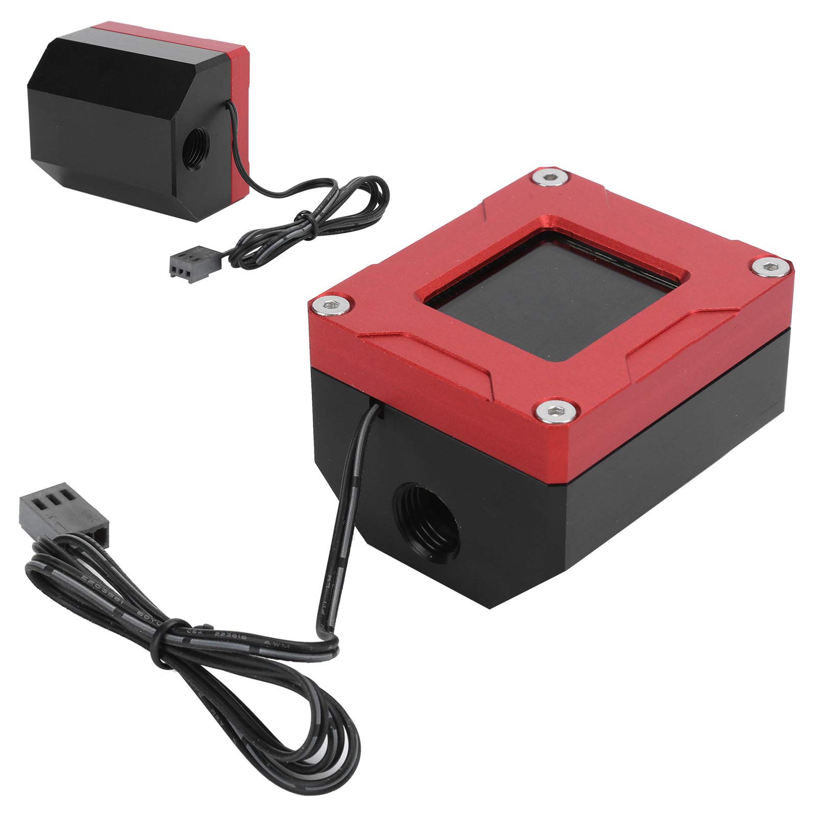 Kit Indicatore Flusso E Termometro Digitale Per Raffreddamento Ad Acqua PC A 3 Vie, Misuratore Portata 4 Pin, Filetto G1/4