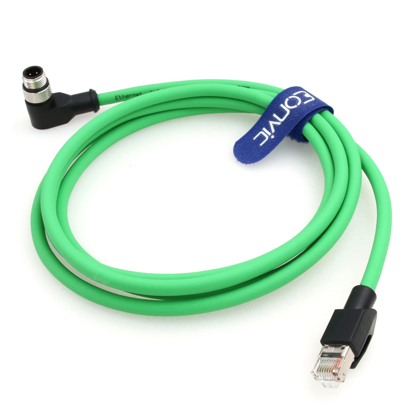 Angolo retto M12 4 pin D-code maschio a RJ45 cavo Ethernet industriale schermato CAT5e cavo per fotocamera industriale Cognex (1 m/1 m)