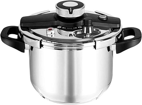 304 Stainless Steel Pressure Cooker, Universal for Household Gas Induction Cooker, New Explosion-proof Thickened Pressure Cooker Large Capacity Size 6L