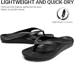 FITORY Arch Soutien Flip Flops pour les femmes et les hommes, Unisex Confortable plage d'été marche EVA Sandales de string, glissez sur l'intérieur extérieur