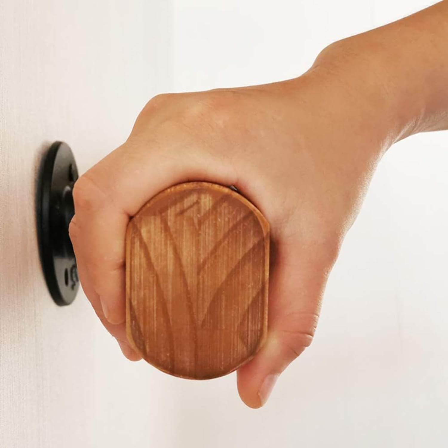 Wooden Non-Slip Staircase Handrails Indoor Wall-Mounted Railing Safety Grab Bar with Installation Kit Modern Industrial Support Rod (50cm) for Home Use