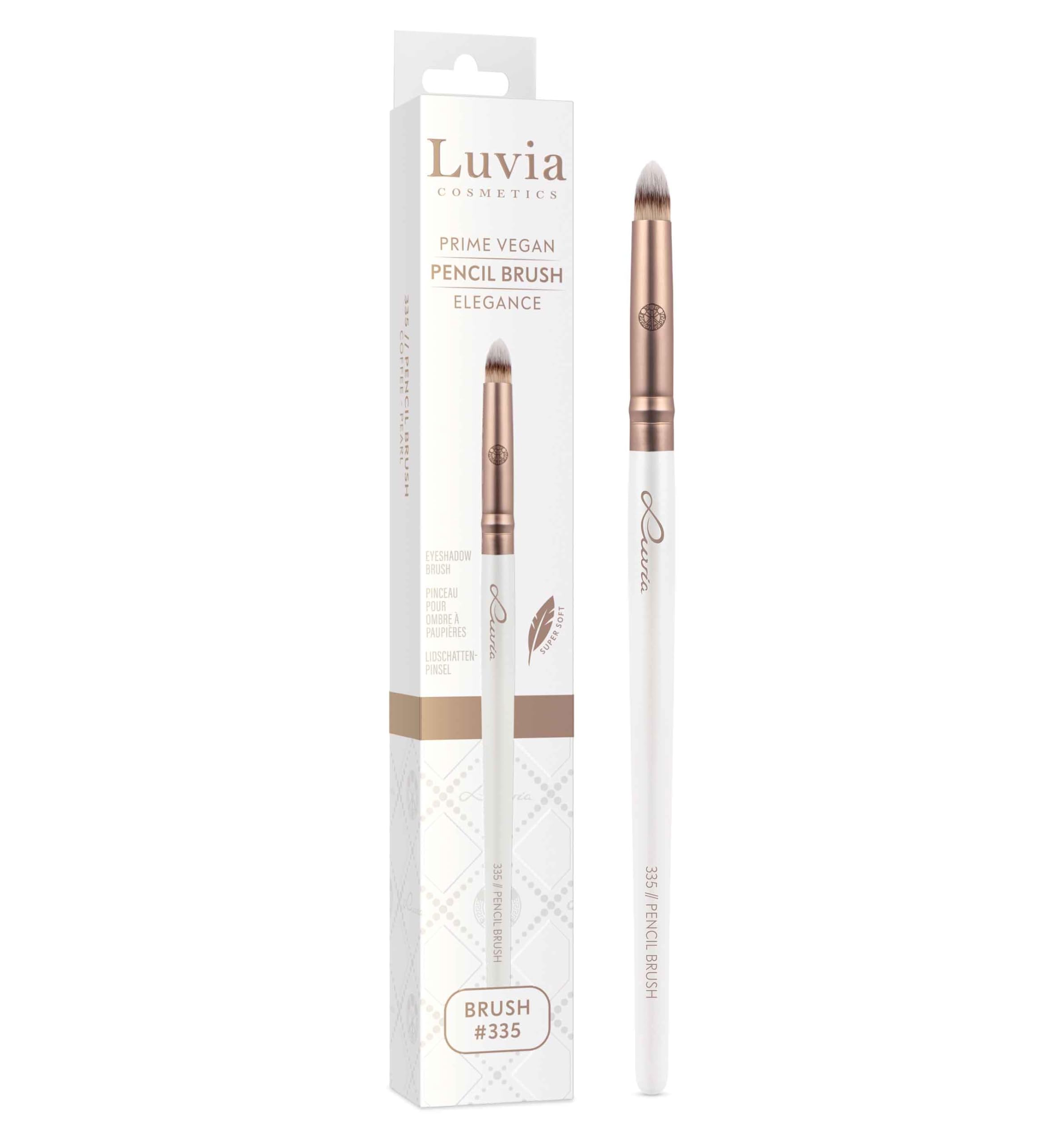 Luvia Cosmetics Pearl / Coffee Professioneller Make-Up Pinsel Luvia, Lidschatten Schminkpinsel, Eyeshadow Pinsel, Cut Crease, Augenpinsel, Veganer Kosmetikpinsel, 335 // Pencil Brush - Elegance