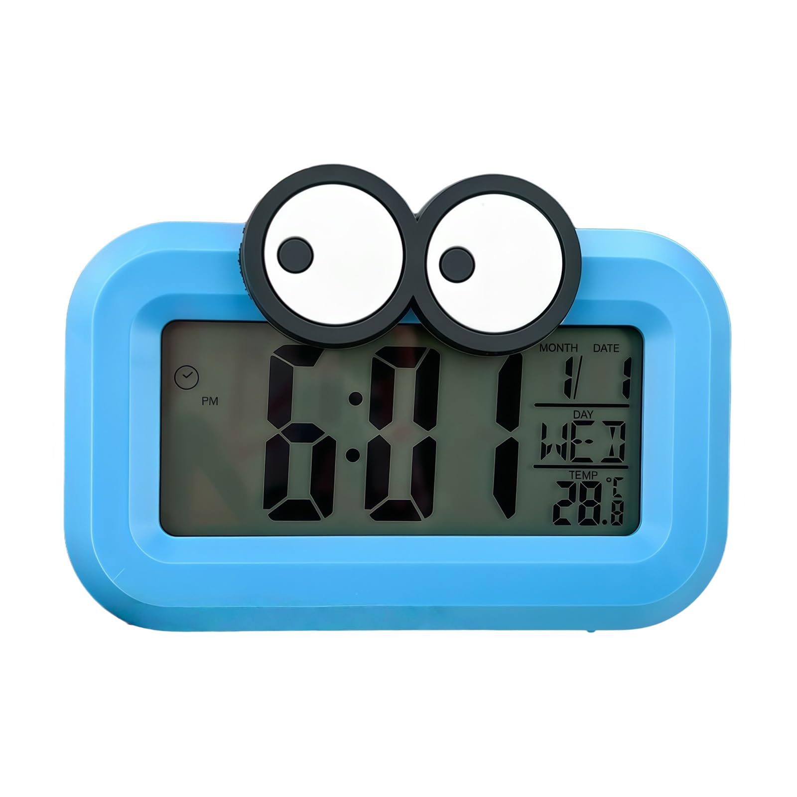 Snorvixre Digital Alarm Clock with Time Nightlight Temperature Snooze Bedsides Desk Table Electronic Battery Operated Clocks Electric Desk