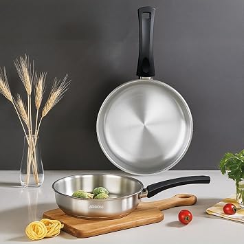 Siena Pro 2 Piece Stainless Steel Pan Set