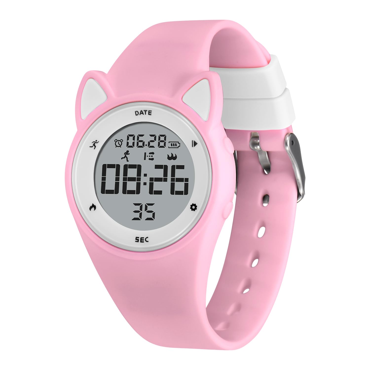 Kids Watches for Girls Boys Digital Sport Watch with Step Counter Pedometer Vibration Alarm Clock, No App Waterproof Fitness Tracker Kids Watch Boys Girls Teens Students Ages 5-16