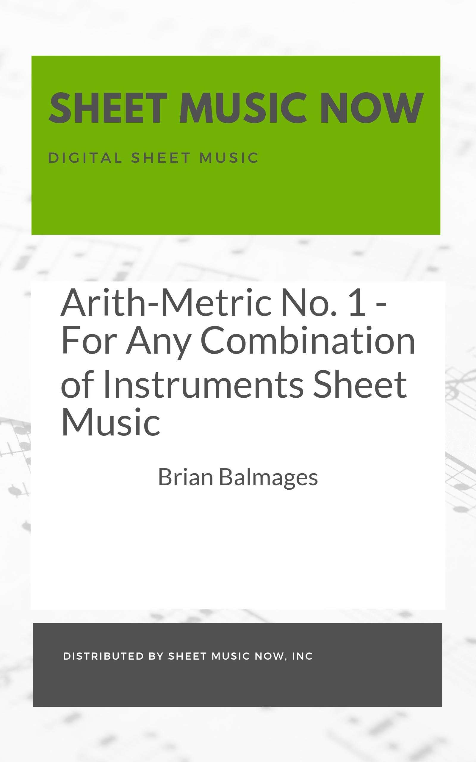 Arith-Metric No. 1 - For Any Combination of Instruments Sheet Music (English Edition)