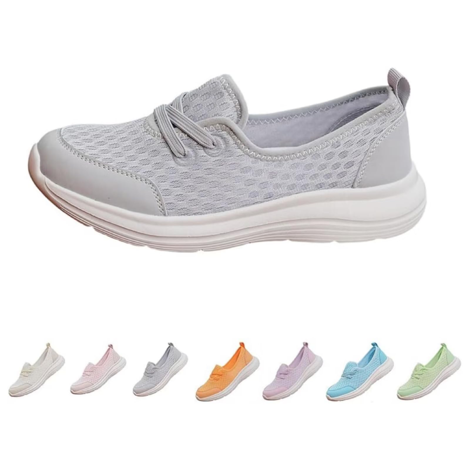 Women's Orthopedic Walking Sneakers, Soft Sole Mesh Comfort Shoes, Arch Support