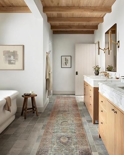 Miniatura 4 de Amber Lewis x Loloi Colección Georgie GER-03 - Alfombra de área, 7 pies 6 pulgadas x 9 pies 6 pulgadas, color jade y crepúsculo