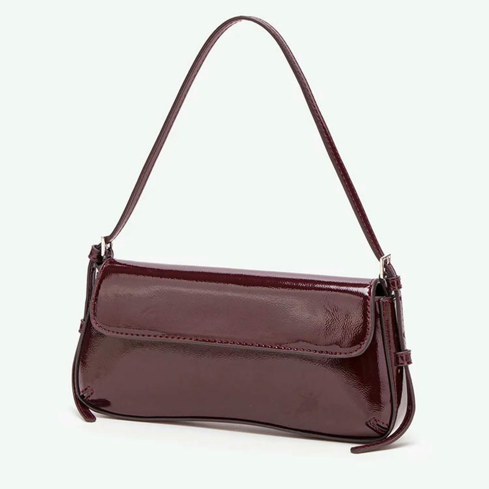 Borsa Donna A Spalla delle Donne Ascelle Brevetto per Le Donne-s2116-winered