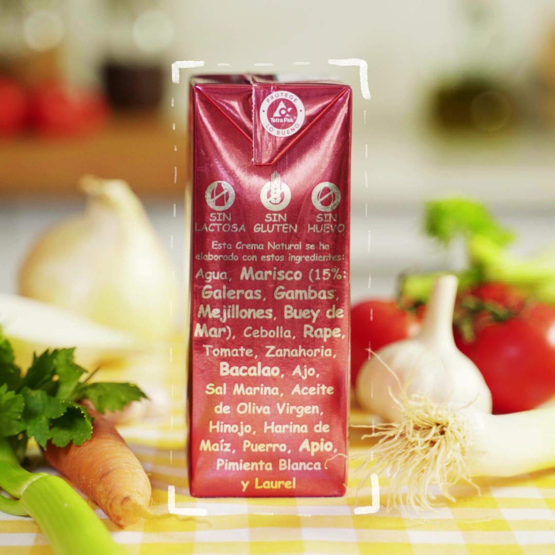 Aneto 100% Natural - Crema de Marisco - caja de 6 unidades de 1L