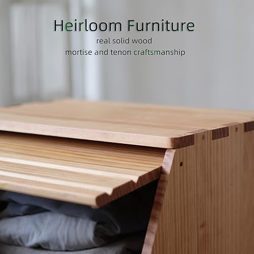 Miniatura 3 de Cofres apilables de madera maciza, contenedores con tapas, caja de juguetes modular de madera, organizadores de almacenamiento de armario, gabinete