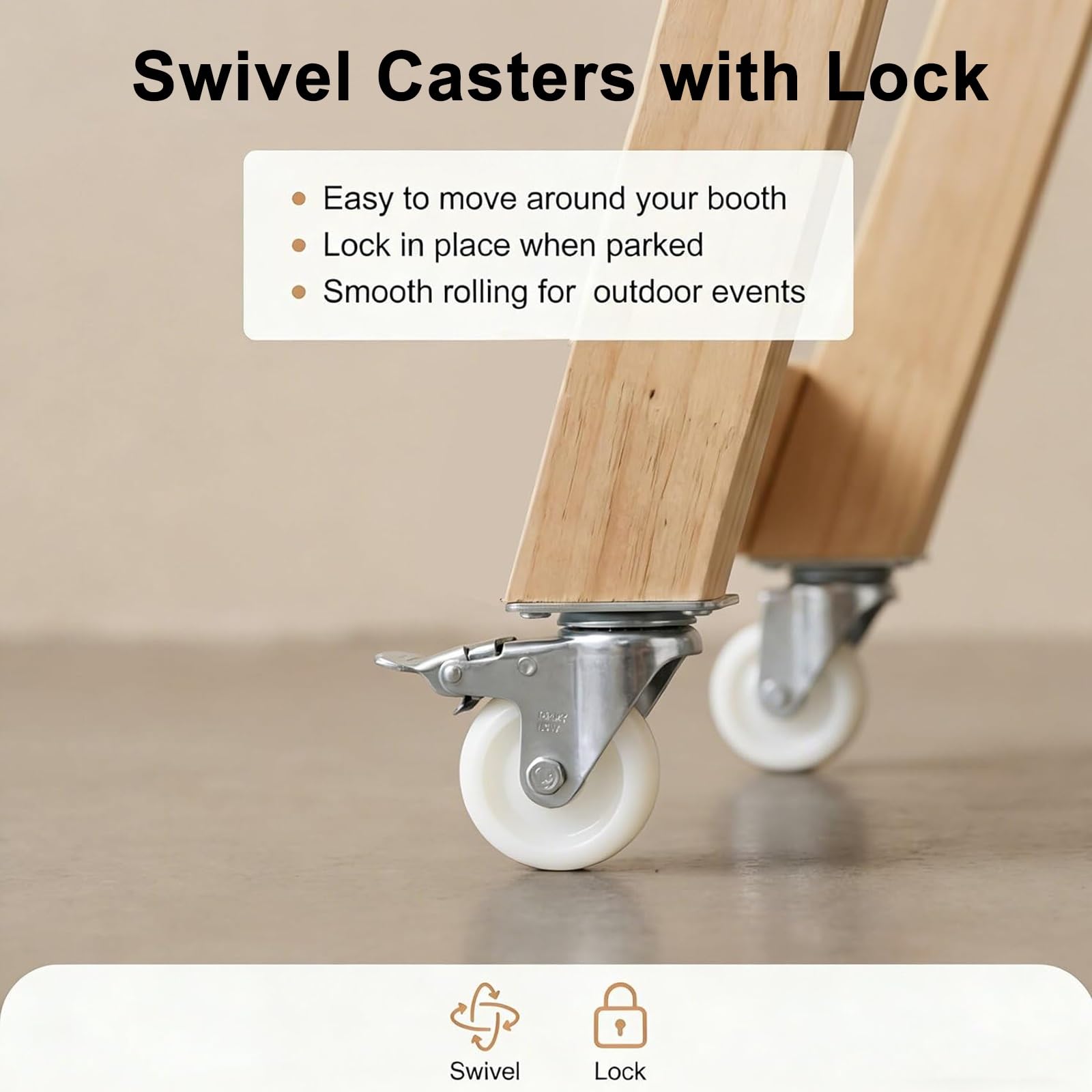 Carrello per Alimenti per Esterni Portatile Alto con Ruote a baldacchino e bloccabili - Ideale per i mercati agricoli Street Food Events & Outdoor Displays - Soluzione di Vendita Mobile Versatile