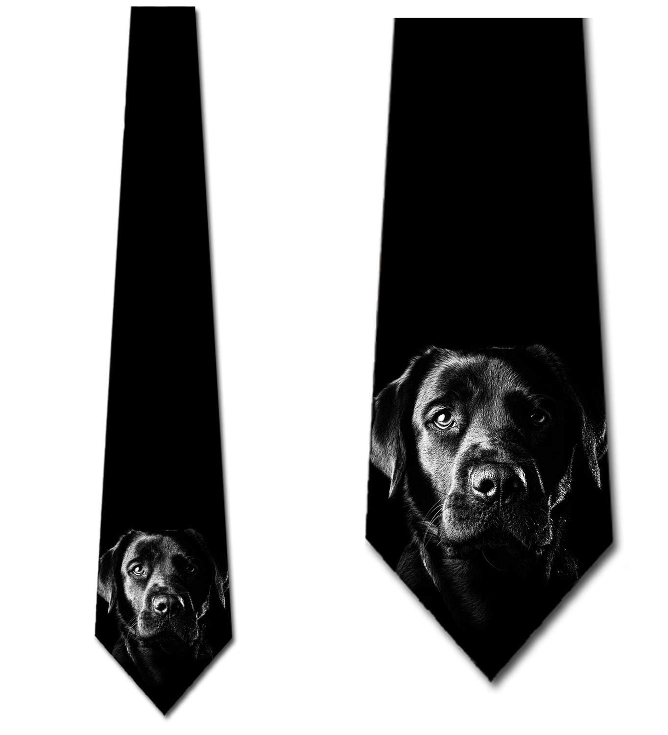 Three Rooker Black Dog Lab Ties Mens Animal Labrador Retriever Neckties